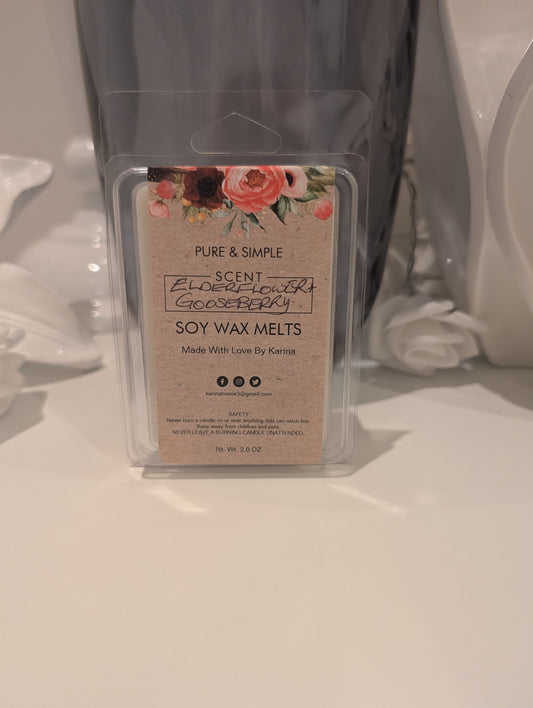 6 circle shaped clamshell wax melts