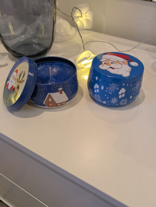 Christmas candle pots