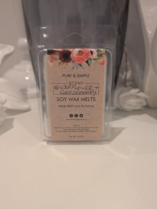 6 Star shaped clamshell wax melts