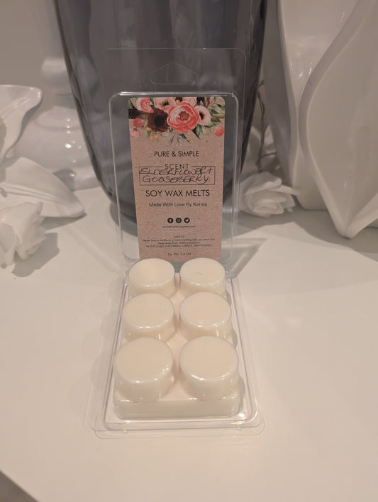 6 circle shaped clamshell wax melts