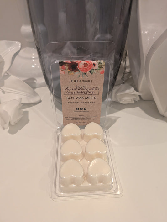 6 heart shaped clamshell wax melts